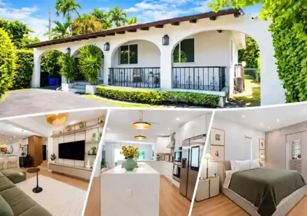 817 Tangier St Coral Gables home exterior and updated interior collage