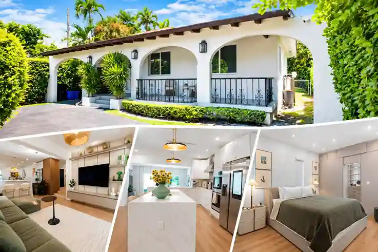 817 Tangier St Coral Gables home exterior and updated interior collage
